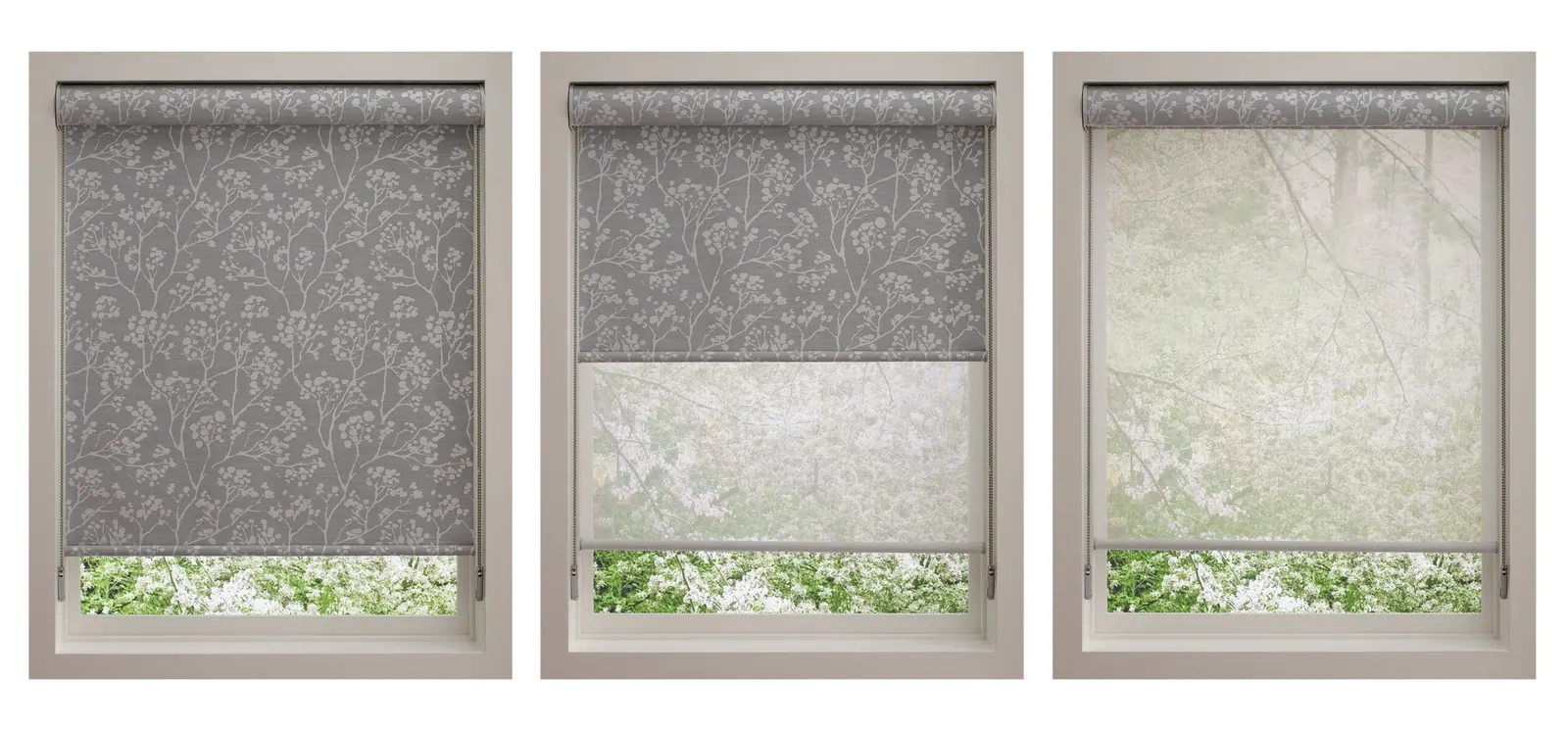 Sheer linen cellular shade fabric detail